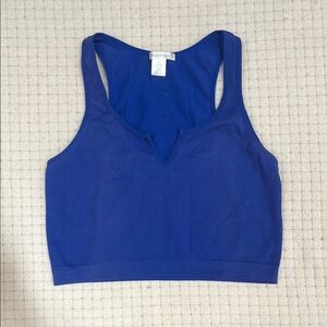 Bozzolo Blue Crop Top Sleek Minimalist Design